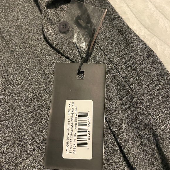 NWT Unsimply Stitched Gray Henley pj top long sleeve size xxl - Picture 3 of 8